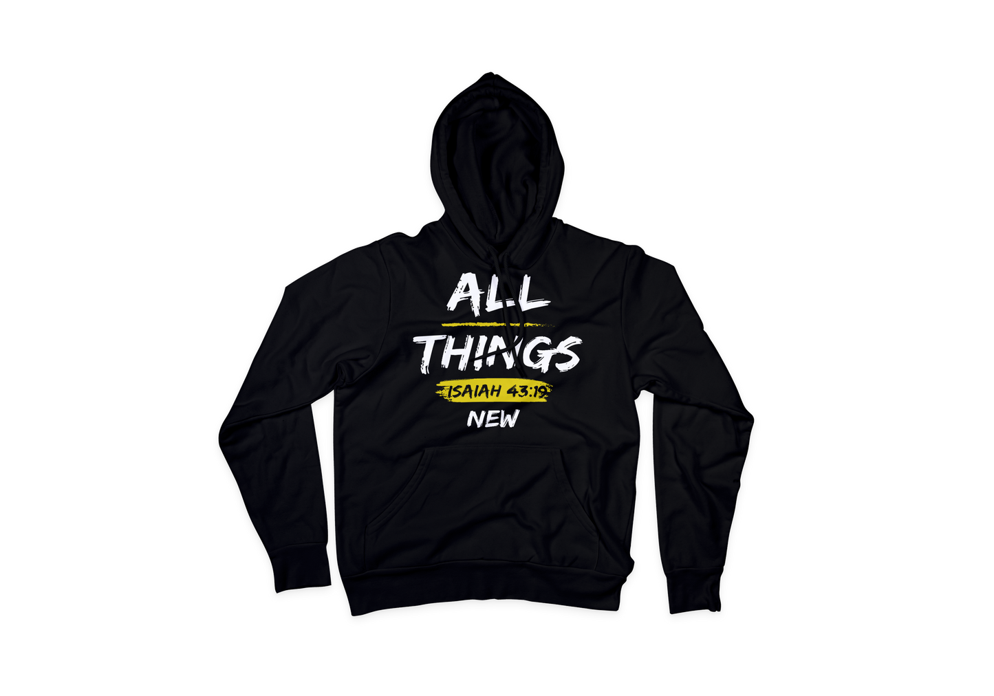 "ALL THINGS NEW" Hoodies Yellow