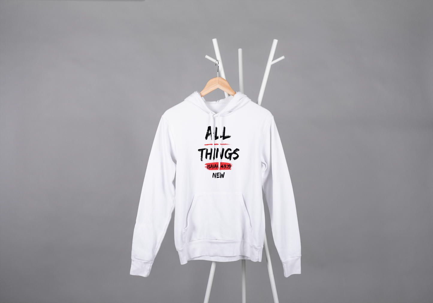 "ALL THINGS NEW" Hoodies Red