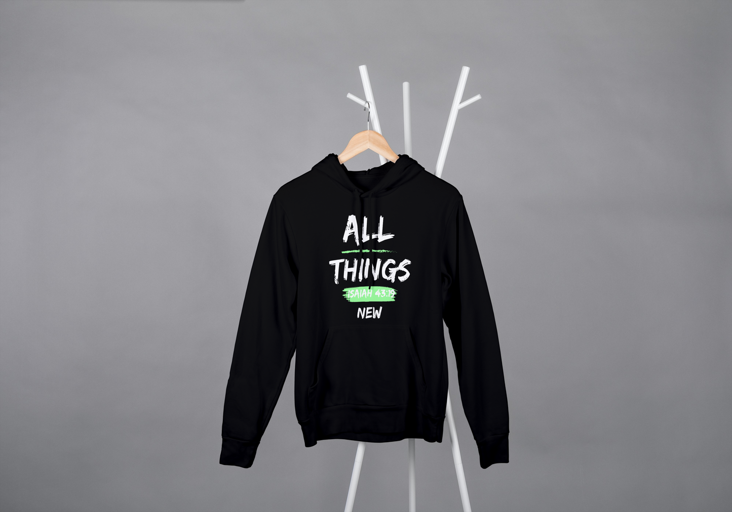 "All Things New" Hoodie Mint Green